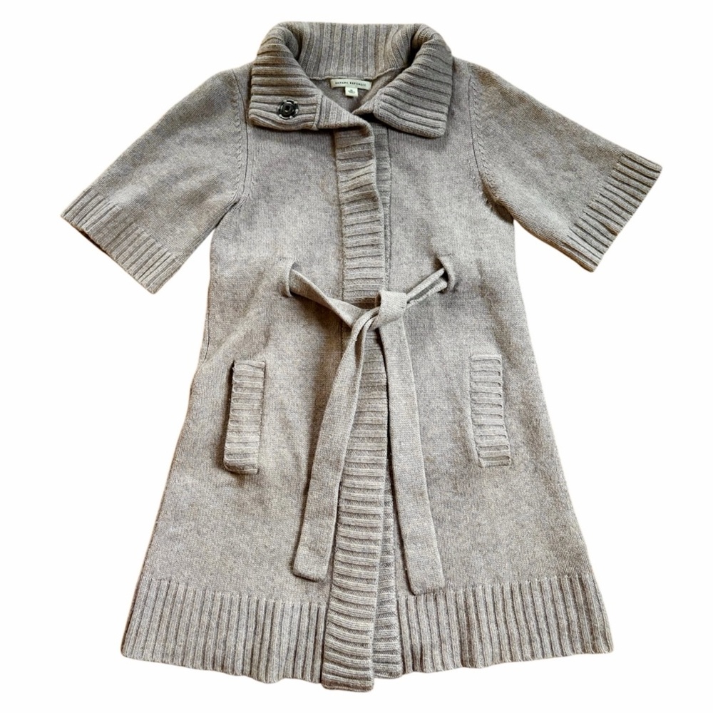Banana Republic Cardigan Short Sleeve Belted Cashmere Blend Sweater Coat Wool M